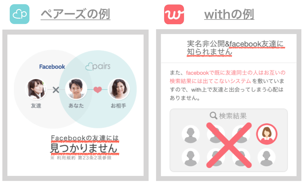 友達にバレにくいアプリ「ペアーズ・with」