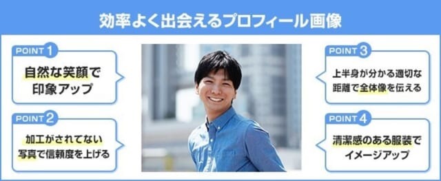 効率よく出会えるプロフィール写真