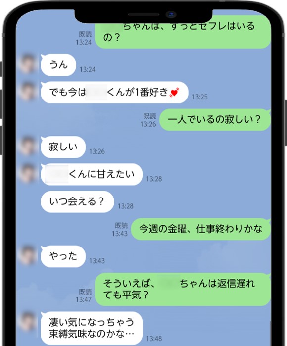 LINEのやり取り(メンヘラはセフレにしやすい)