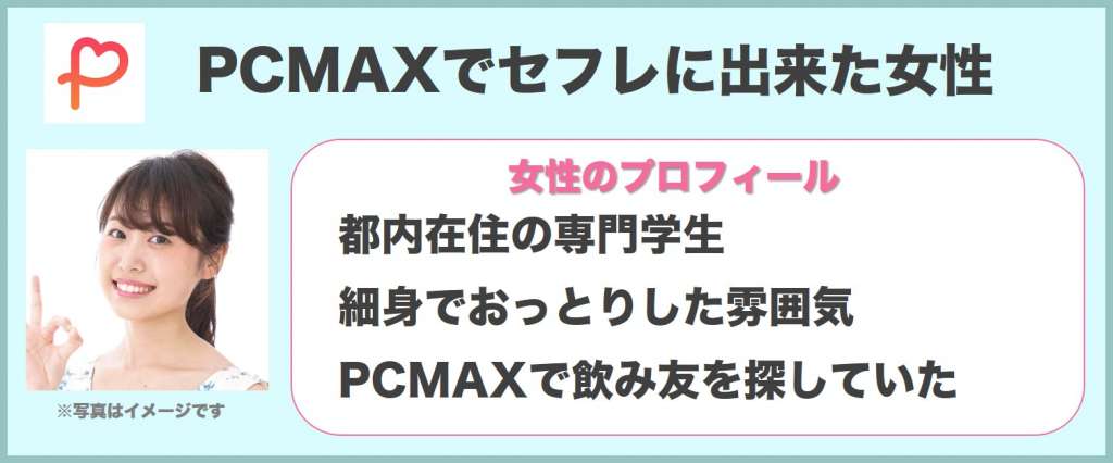 PCMAXでセフレにできた女性