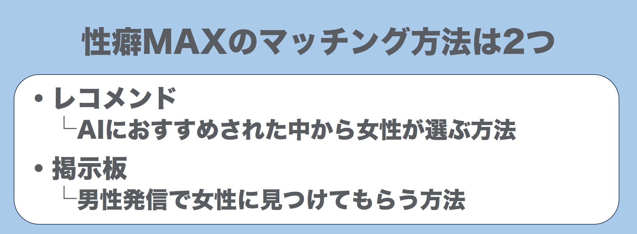 性癖MAX マッチング方法